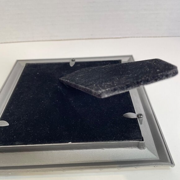 Silver Rose Border Square Picture Frame 5x5 Inches Metal Design With Beaded Edge - Picture 7 of 8